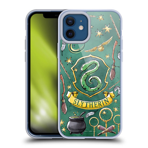 Harry Potter Deathly Hallows XIII Slytherin Pattern Soft Gel Case for Apple iPhone 12 / iPhone 12 Pro & MagSafe