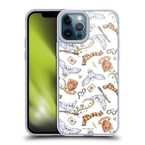 Harry Potter Deathly Hallows XIII Hedwig Owl Pattern Soft Gel Case for Apple iPhone 12 Pro Max