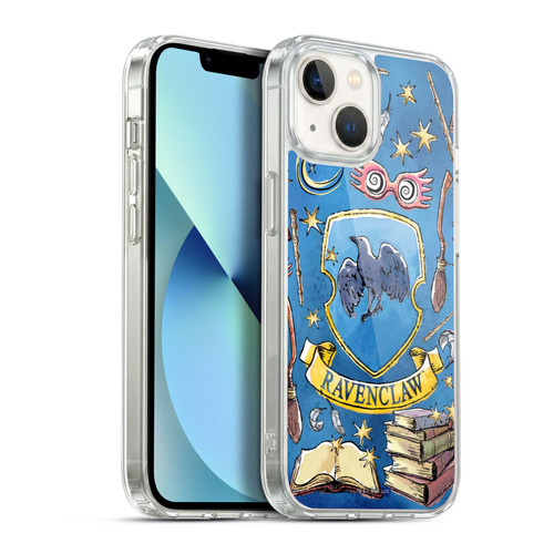 Harry Potter Deathly Hallows XIII Ravenclaw Pattern Soft Gel Case for Apple iPhone 13
