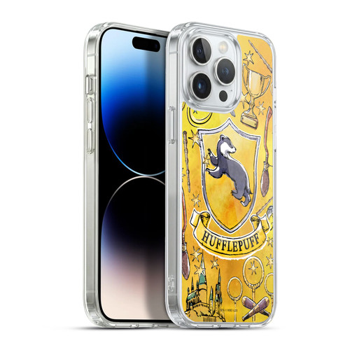 Harry Potter Deathly Hallows XIII Hufflepuff Pattern Soft Gel Case for Apple iPhone 13 Pro Max & MagSafe