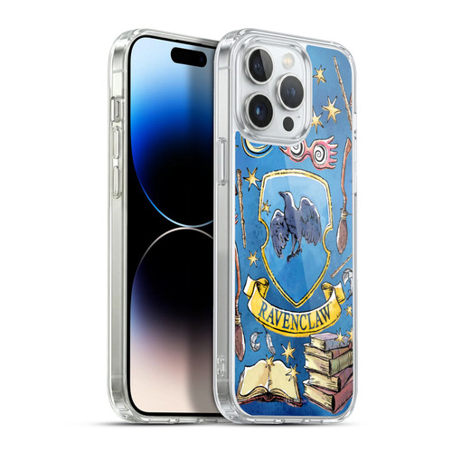 Harry Potter Deathly Hallows XIII Ravenclaw Pattern Soft Gel Case for Apple iPhone 13 Pro Max & MagSafe