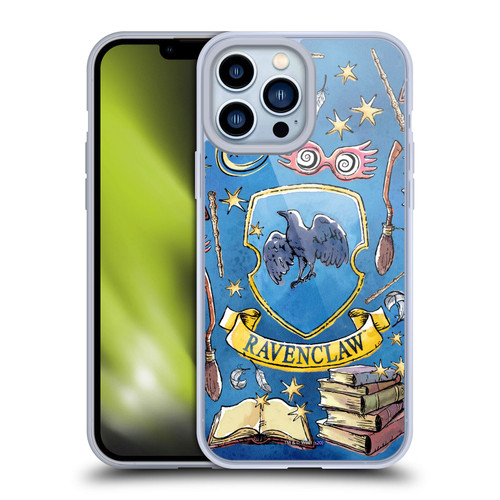Harry Potter Deathly Hallows XIII Ravenclaw Pattern Soft Gel Case for Apple iPhone 13 Pro Max