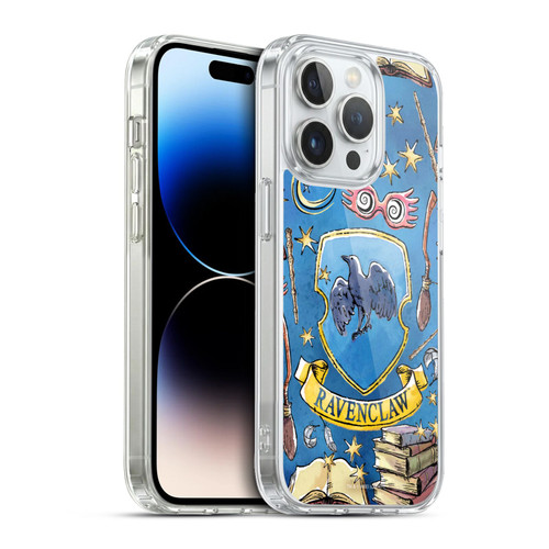Harry Potter Deathly Hallows XIII Ravenclaw Pattern Soft Gel Case for Apple iPhone 13 Pro & MagSafe