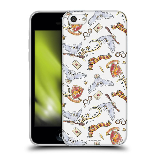 Harry Potter Deathly Hallows XIII Hedwig Owl Pattern Soft Gel Case for Apple iPhone 5c