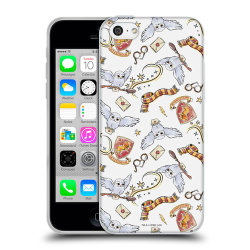 Harry Potter Deathly Hallows XIII Hedwig Owl Pattern Soft Gel Case for Apple iPhone 5c