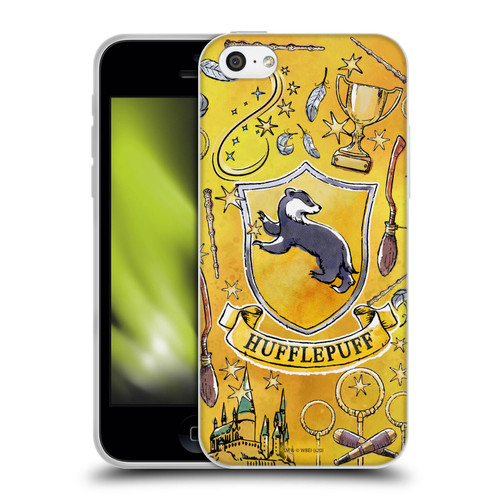 Harry Potter Deathly Hallows XIII Hufflepuff Pattern Soft Gel Case for Apple iPhone 5c