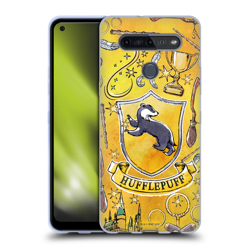 Harry Potter Deathly Hallows XIII Hufflepuff Pattern Soft Gel Case for LG K51S
