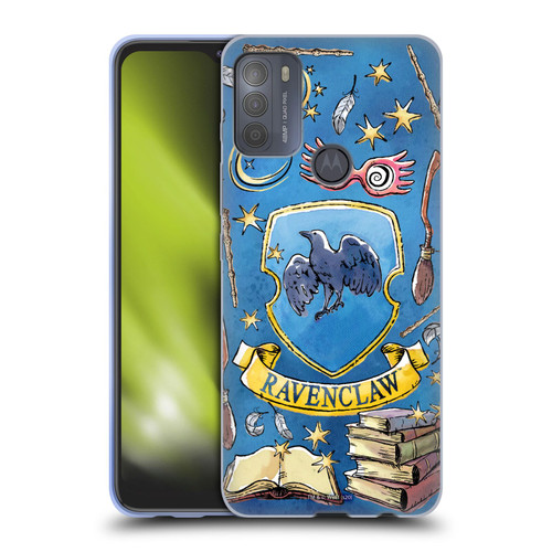 Harry Potter Deathly Hallows XIII Ravenclaw Pattern Soft Gel Case for Motorola Moto G50