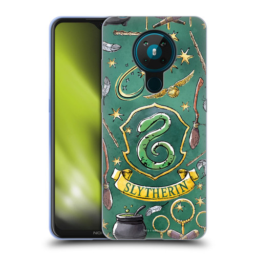 Harry Potter Deathly Hallows XIII Slytherin Pattern Soft Gel Case for Nokia 5.3