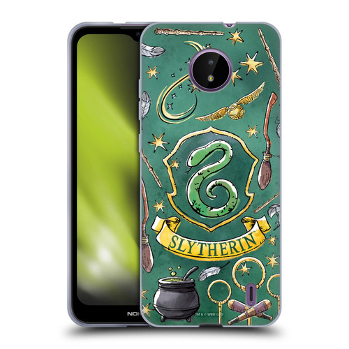 Harry Potter Deathly Hallows XIII Slytherin Pattern Soft Gel Case for Nokia C10 / C20