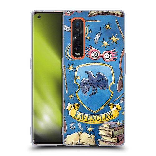 Harry Potter Deathly Hallows XIII Ravenclaw Pattern Soft Gel Case for OPPO Find X2 Pro 5G