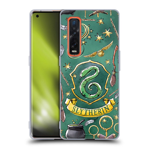 Harry Potter Deathly Hallows XIII Slytherin Pattern Soft Gel Case for OPPO Find X2 Pro 5G