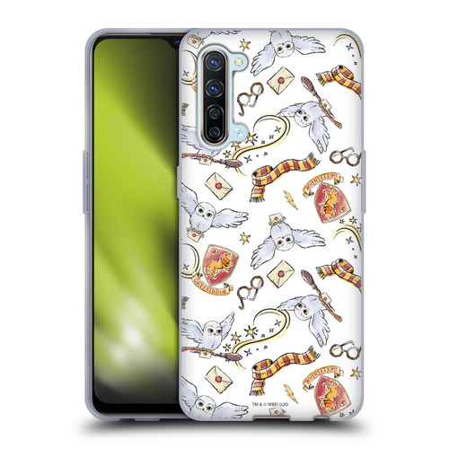 Harry Potter Deathly Hallows XIII Hedwig Owl Pattern Soft Gel Case for OPPO Find X2 Lite 5G