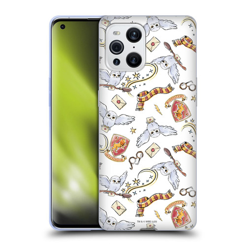 Harry Potter Deathly Hallows XIII Hedwig Owl Pattern Soft Gel Case for OPPO Find X3 / Pro