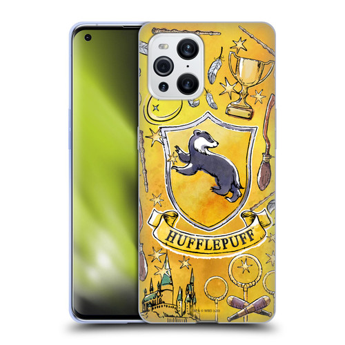 Harry Potter Deathly Hallows XIII Hufflepuff Pattern Soft Gel Case for OPPO Find X3 / Pro
