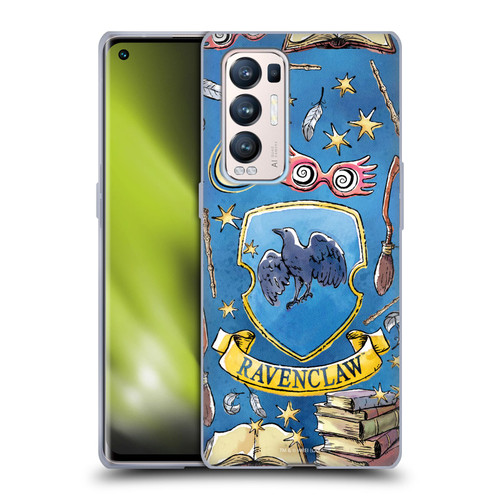 Harry Potter Deathly Hallows XIII Ravenclaw Pattern Soft Gel Case for OPPO Find X3 Neo / Reno5 Pro+ 5G