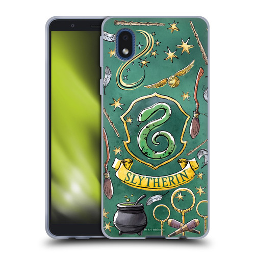 Harry Potter Deathly Hallows XIII Slytherin Pattern Soft Gel Case for Samsung Galaxy A01 Core (2020)