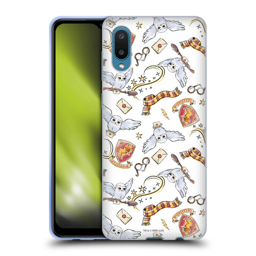 Harry Potter Deathly Hallows XIII Hedwig Owl Pattern Soft Gel Case for Samsung Galaxy A02/M02 (2021)