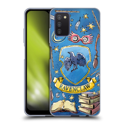 Harry Potter Deathly Hallows XIII Ravenclaw Pattern Soft Gel Case for Samsung Galaxy A03s (2021)