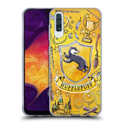 Harry Potter Deathly Hallows XIII Hufflepuff Pattern Soft Gel Case for Samsung Galaxy A50/A30s (2019)