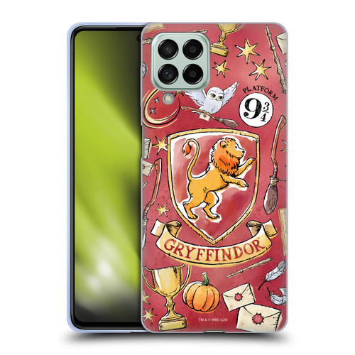 Harry Potter Deathly Hallows XIII Gryffindor Pattern Soft Gel Case for Samsung Galaxy M53 (2022)
