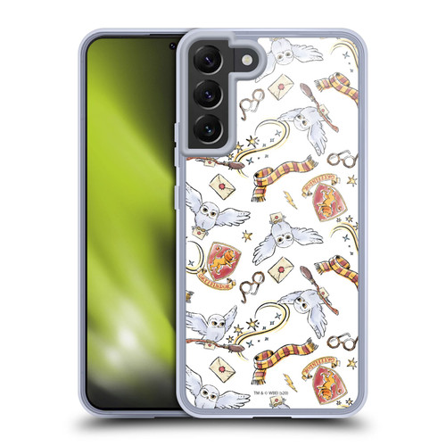 Harry Potter Deathly Hallows XIII Hedwig Owl Pattern Soft Gel Case for Samsung Galaxy S22+ 5G