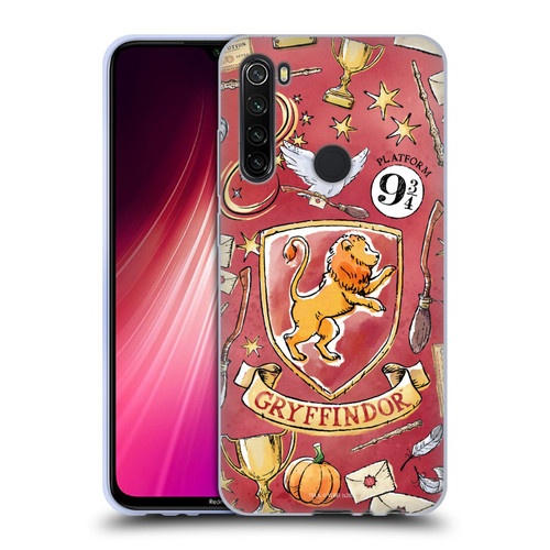Harry Potter Deathly Hallows XIII Gryffindor Pattern Soft Gel Case for Xiaomi Redmi Note 8T