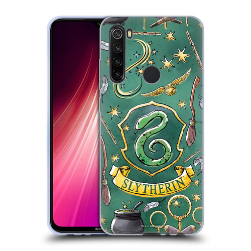Harry Potter Deathly Hallows XIII Slytherin Pattern Soft Gel Case for Xiaomi Redmi Note 8T