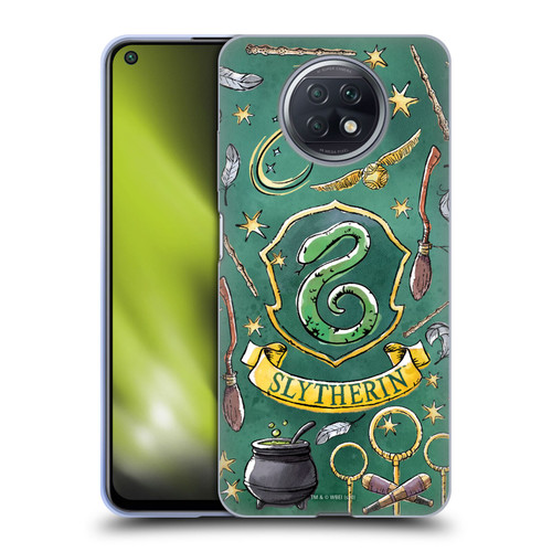 Harry Potter Deathly Hallows XIII Slytherin Pattern Soft Gel Case for Xiaomi Redmi Note 9T 5G
