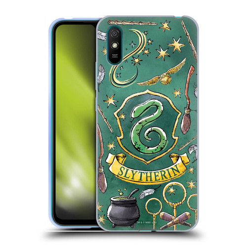 Harry Potter Deathly Hallows XIII Slytherin Pattern Soft Gel Case for Xiaomi Redmi 9A / Redmi 9AT