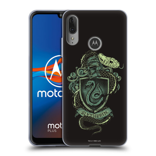 Harry Potter Deathly Hallows XIV Slytherin Soft Gel Case for Motorola Moto E6 Plus