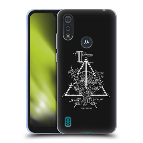 Harry Potter Deathly Hallows XIV Triangle Symbol Soft Gel Case for Motorola Moto E6s (2020)