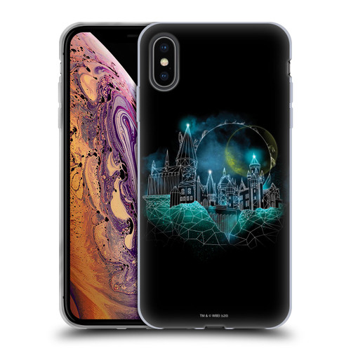 Harry Potter Deathly Hallows XVIII Hogwarts Soft Gel Case for Apple iPhone XS Max