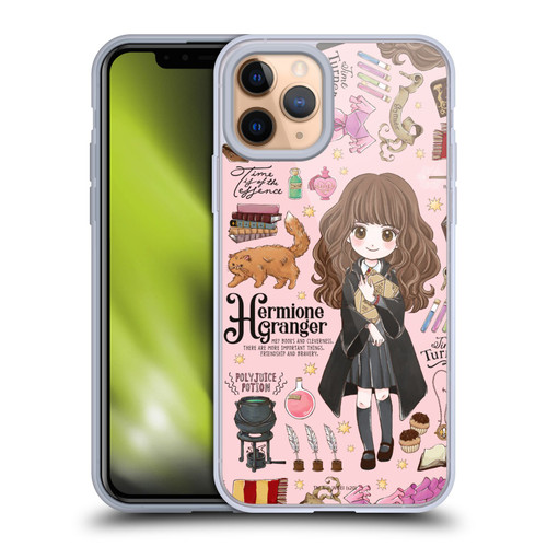 Harry Potter Deathly Hallows XXXVII Hermione Pattern Soft Gel Case for Apple iPhone 11 Pro & MagSafe