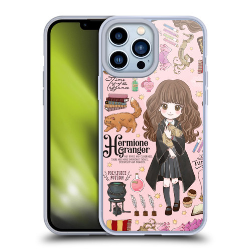 Harry Potter Deathly Hallows XXXVII Hermione Pattern Soft Gel Case for Apple iPhone 13 Pro Max