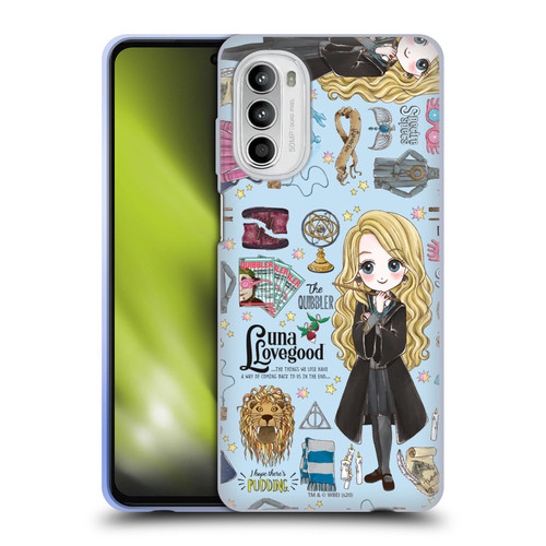 Harry Potter Deathly Hallows XXXVII Luna Pattern Soft Gel Case for Motorola Moto G52