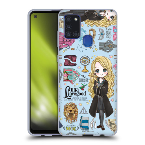Harry Potter Deathly Hallows XXXVII Luna Pattern Soft Gel Case for Samsung Galaxy A21s (2020)