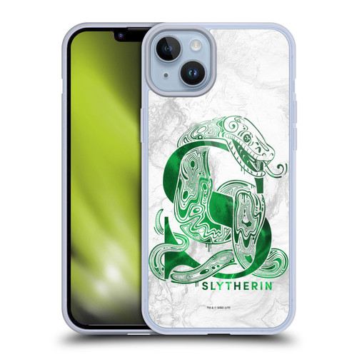 Harry Potter Deathly Hallows IX Slytherin Aguamenti Soft Gel Case for Apple iPhone 14 Plus
