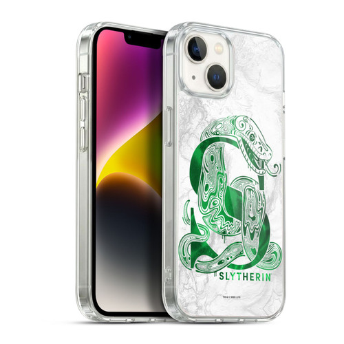 Harry Potter Deathly Hallows IX Slytherin Aguamenti Soft Gel Case for Apple iPhone 14 Plus & MagSafe