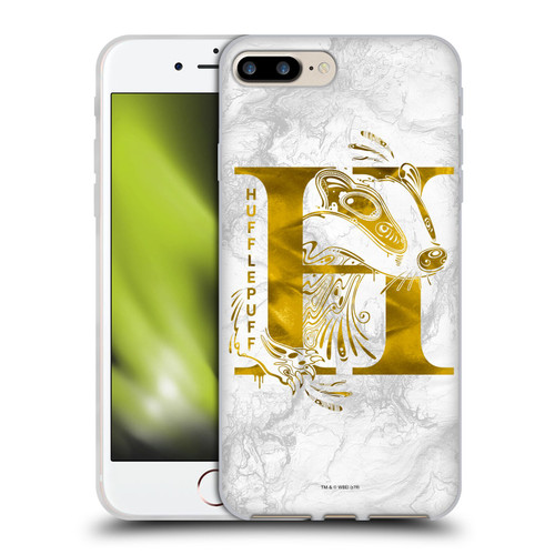 Harry Potter Deathly Hallows IX Hufflepuff Aguamenti Soft Gel Case for Apple iPhone 7 Plus / iPhone 8 Plus & MagSafe
