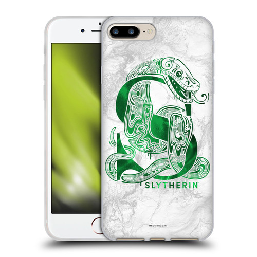 Harry Potter Deathly Hallows IX Slytherin Aguamenti Soft Gel Case for Apple iPhone 7 Plus / iPhone 8 Plus