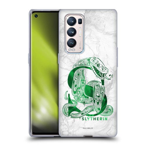 Harry Potter Deathly Hallows IX Slytherin Aguamenti Soft Gel Case for OPPO Find X3 Neo / Reno5 Pro+ 5G