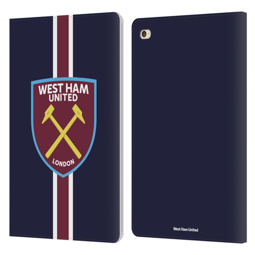 West Ham United FC Crest Stripes Leather Book Wallet Case Cover For Apple iPad mini 4