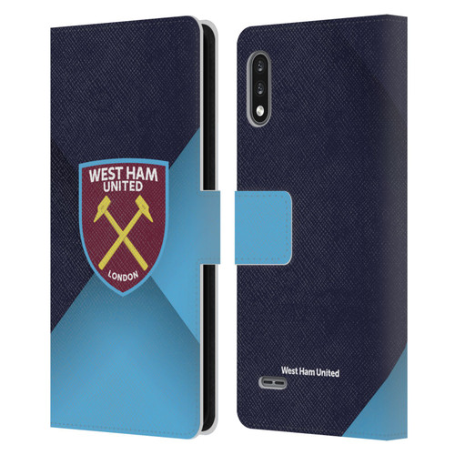 West Ham United FC Crest Blue Gradient Leather Book Wallet Case Cover For LG K22