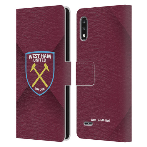 West Ham United FC Crest Gradient Leather Book Wallet Case Cover For LG K22
