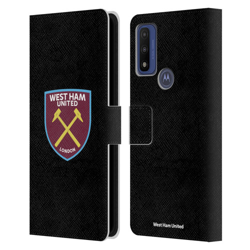 West Ham United FC Crest Full Colour Leather Book Wallet Case Cover For Motorola G Pure