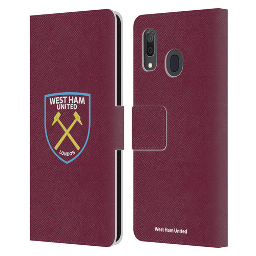 West Ham United FC Crest Full Colour Leather Book Wallet Case Cover For Samsung Galaxy A33 5G (2022)