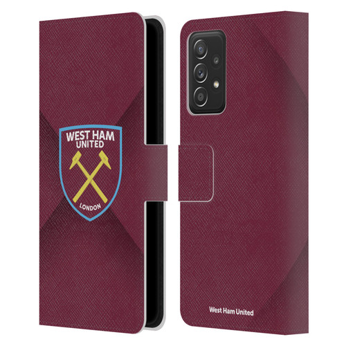 West Ham United FC Crest Gradient Leather Book Wallet Case Cover For Samsung Galaxy A53 5G (2022)