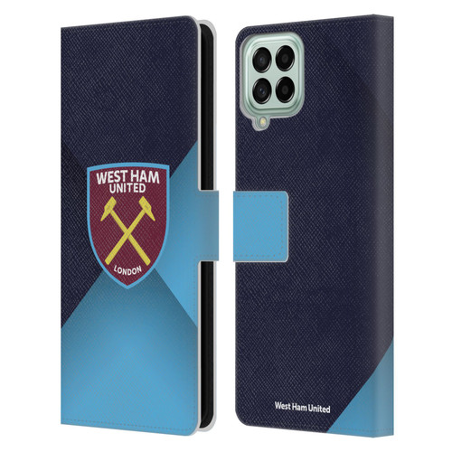 West Ham United FC Crest Blue Gradient Leather Book Wallet Case Cover For Samsung Galaxy M33 (2022)