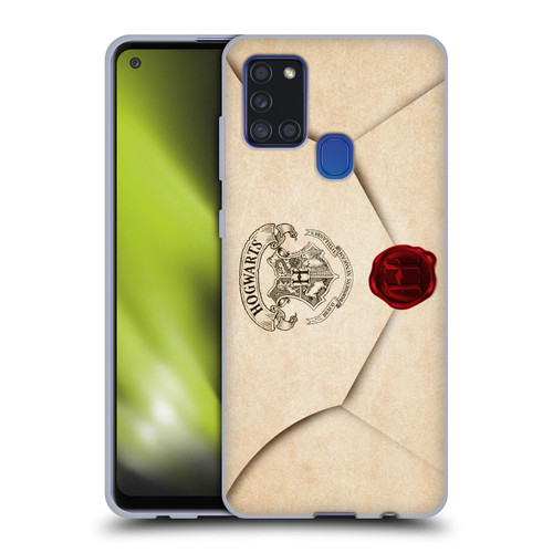 Harry Potter Hogwarts Letter Envelope Acceptance Parchment Soft Gel Case for Samsung Galaxy A21s (2020)